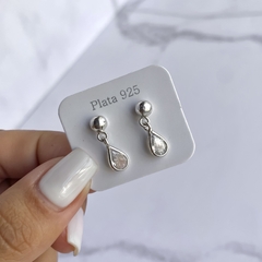 aros con colgante cubic gota (Cod ar684) - comprar online