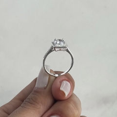Anillo medio sin fin centro cuadrado (Cod an701) - comprar online