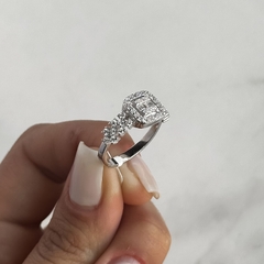 Anillo diseño con cubics (Cod an705) - ANDREOLI JOYERIA 