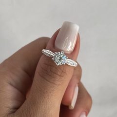 Anillo medio sin fin centro cubic (Cod An697) en internet
