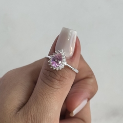 Anillo con cubic gota rosa (Cod ar707) en internet
