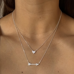 cojunto doble corazon y flecha (Cod c461)