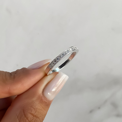 anillo medio sin fin (cod an640) - ANDREOLI JOYERIA 