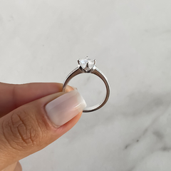 anillo medio sin fin centro cubic (Cod an642) - ANDREOLI JOYERIA 