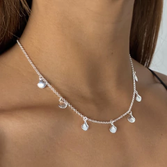conjunto dije caracol de acero blanco (cod c386) en internet