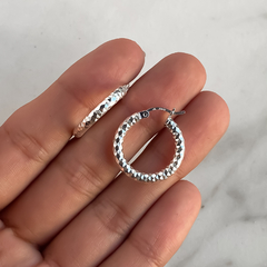 argollas facetadas diam 2 cm (cod ar725)