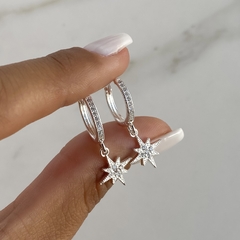 argollas con dije estrella (cod ar705) - comprar online