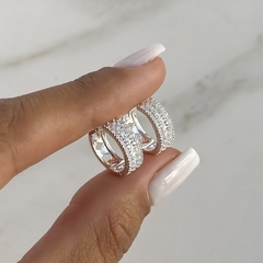 argollas de acero blanco (cod ar704) - comprar online