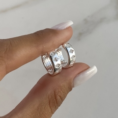 argollas de acero blanco (cod ar704) en internet