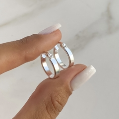 argollas de acero blanco (cod ar703)