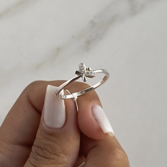 anillo centro mariposa con cubics (Cod an516) - comprar online