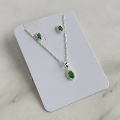 Imagen de Set de cúbics verde ovalados (Cod St04)