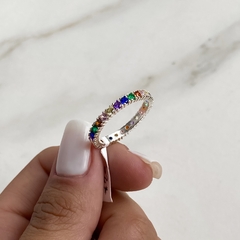 anillo sin fin cubics multicolor (cod an498) en internet