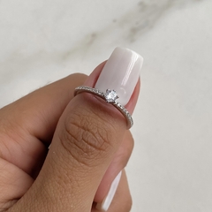 anillo medio sin fin centro cubic (Cod an500) - comprar online
