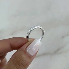 anillo medio sin fin con cubics (Cod an803) - comprar online