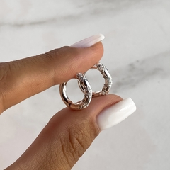 argollas de acero blanco (cod ar713) - comprar online