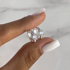 argollas de acero blanco (cod ar708) - comprar online