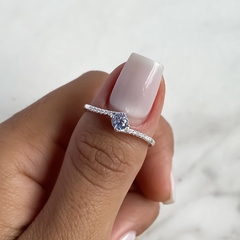 anillo medio sin fin centro cubic (Cod an650) - comprar online