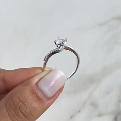 Imagen de anillo centro cubic medio sin fin (Cod an645)