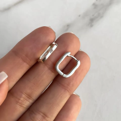 argollas rectangulares con cubics (cod ar735) - comprar online