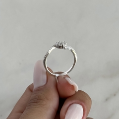 anillo diseño con cubics (cod an822) - ANDREOLI JOYERIA 