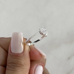 anillo diseño con cubics (cod an822) - tienda online