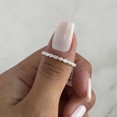 anillo sin fin diseño cubics blancos (Cod an830) - comprar online
