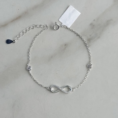 Pulsera centro infinito con cubics (cod p302) - ANDREOLI JOYERIA 