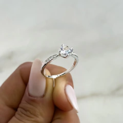 anillo medio sin fin centro cubic (cod An1183) - tienda online