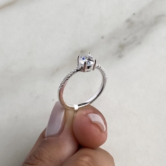anillo medio sin fin centro cubic (cod an662) - tienda online