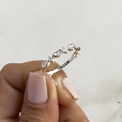 anillo medio sin fin con corazones y cubics (Cod an671) - comprar online