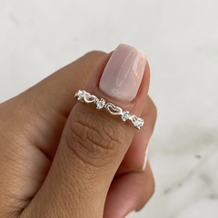 anillo medio sin fin con corazones y cubics (Cod an671) en internet