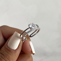 anillo doble regulable (cod an542) - comprar online