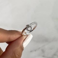 anillo con dije corazon con cubics (Cod an534) en internet