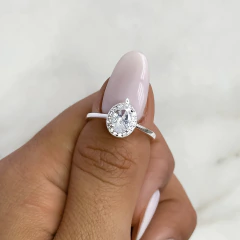 anillo medio sin fin centro cubic ovalado (Cod An1172) en internet