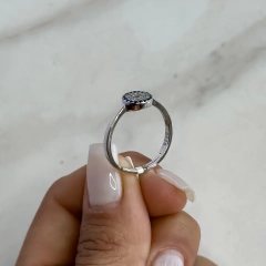 anillo con cubics blancos y azules (cod An763) en internet