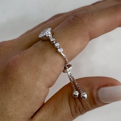 Anillo diseño con cubics regulable (cod An764) - comprar online