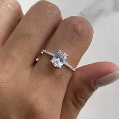 anillo medio sin fin centro cubic oval (cod an679)