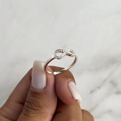 anillo infinito con cubics (cod an560) - ANDREOLI JOYERIA 