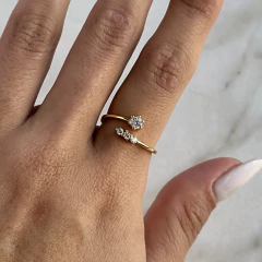 anillo con cubics regulable (cod An1051) - comprar online