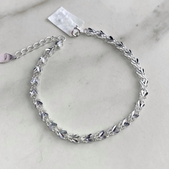 pulsera facetada con corazones y mariposas (cod p239) - comprar online