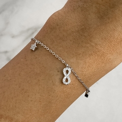 pulsera multidijes con cubics (cod p245) - ANDREOLI JOYERIA 
