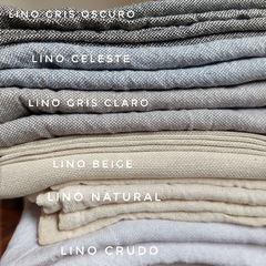 Mantel Lino Natural con Flecos - tienda online