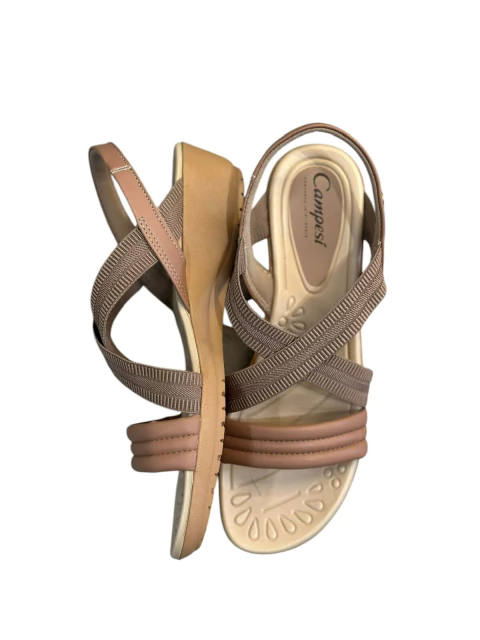 Sandália Ortopédica Feminina Anabela com Tiras