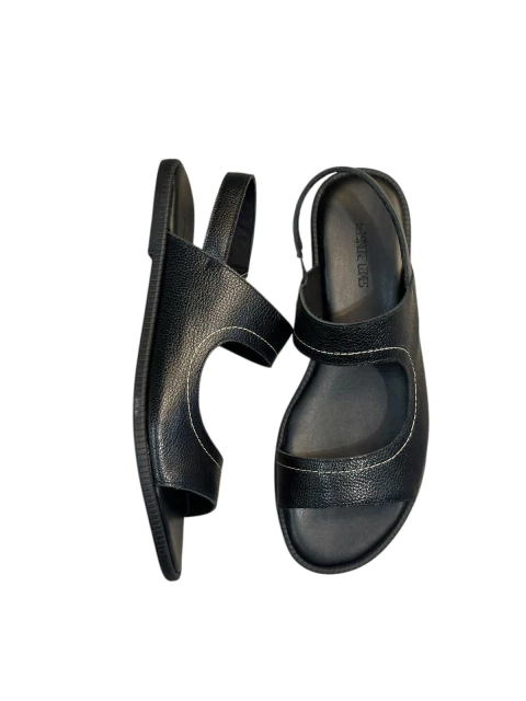 Sandália rasteira feminina flexível Couro