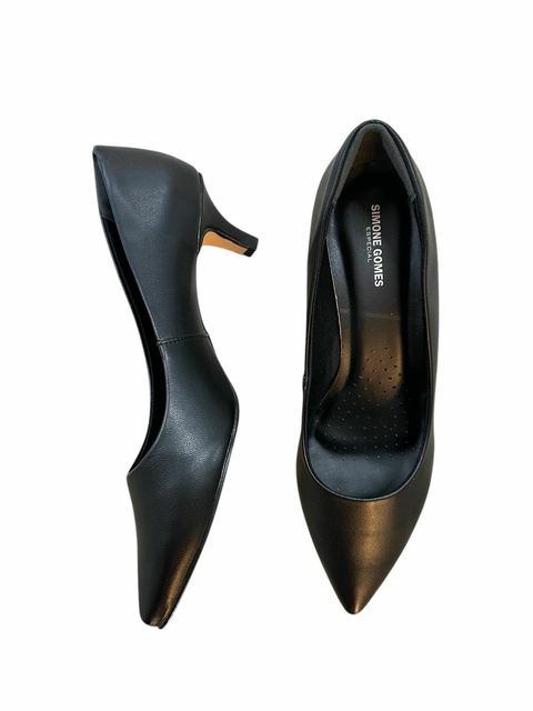 Scarpin Feminino Salto Baixo Bico Fino, Tamanhos 40 41 42 43 44, Numeração Especial, Calçados Grandes.