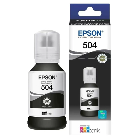 Refil de Tinta Epson T504 Preto L4150 L4160 L6161 L6171 L6191 Original 127ML