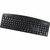 A imagem mostra um teclado de computador preto com teclas exibindo caracteres brancos. A marca “MYMAX” é visível na parte superior central do teclado. Esta imagem é relevante para pesquisas relacionadas a periféricos de computador, dispositivos de entrada