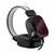 Fone de ouvido com microfone USB da C3Tech, modelo PH-G320BKV2, design moderno com detalhes vermelhos.