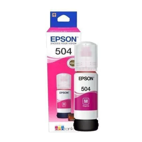 Refil de Tinta Epson T504 Magenta L4150 L4160 L6161 L6171 L6191 | Original 70ML